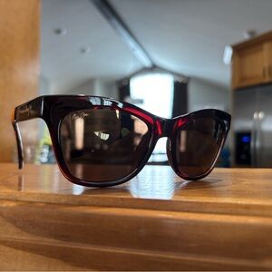 Maui Jim Black and Red Sunglasses